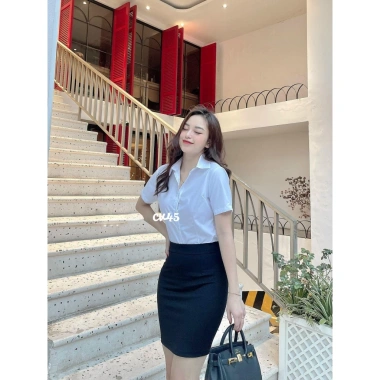 Chân Váy Công Sở Dáng Bút Chì Ngắn Ôm Có Túi Body Dài 45cm - Giá Ưu Đãi 116k 4