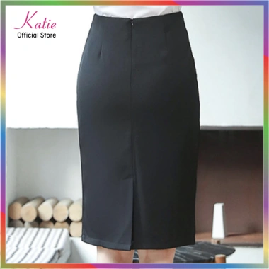 Chân Váy Công Sở KATIE Co Giãn Dáng Dài Bút Chì, Ôm Body, Big Size 80kg - 218.900₫