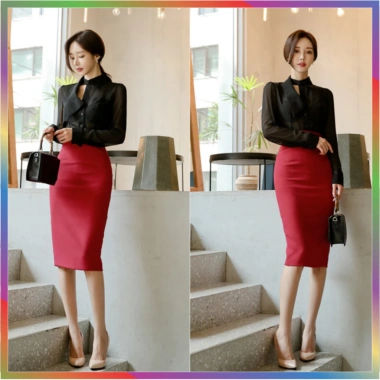 Chân Váy Công Sở KATIE Co Giãn Dáng Dài Bút Chì, Ôm Body, Big Size 80kg - 218.900₫