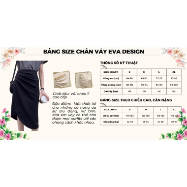 Chân váy công sở lưng cao bút chì xếp ly vải tuyết mưa tôn dáng CV12 - Siêu tôn, giá 148.999₫