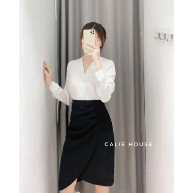 Chân váy công sở lưng cao kiểu bút chì 703 Thân thiện lịch lãm giá chỉ 110k