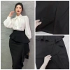 Chân váy công sở midi bigsize bút chì cách điệu vạt bèo - Giá ưu đãi 159.000₫ 5