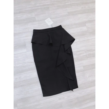 Chân váy công sở midi bigsize bút chì cách điệu vạt bèo - Giá ưu đãi 159.000₫ 8