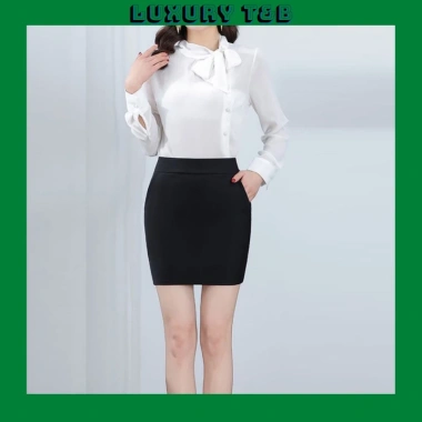Chân Váy Công Sở Ngắn Đen Ôm Body Túi Ngang Hông Co Giãn 4 Chiều Giá Ưu Đãi 128k