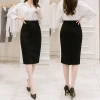 Chân váy công sở nữ bút chì Umi ôm dáng, xanh than-đen, xẻ tà sau - 128.000đ 6