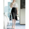 Chân váy công sở nữ bút chì Umi ôm dáng, xanh than-đen, xẻ tà sau - 128.000đ 9