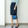 Chân Váy Công Sở Ôm Ngang Gối Dáng Bút Chì Cạp Cao Xẻ Sau MOLA Xanh Vintage Ulzzang Hàn Quốc - Giá chỉ 220.000₫ 3