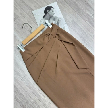 Chân váy công sở SuSu xẻ trước dáng bút chì, phối nơ sang chảnh - giảm giá 180.900 đồng