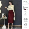 Chân váy công sở Susuclothing CV08 80cm, dáng suông, lót, túi hộp, đai điệu - 204.600₫