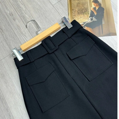 Chân váy công sở Susuclothing CV08 80cm, dáng suông, lót, túi hộp, đai điệu - 204.600₫