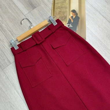 Chân váy công sở Susuclothing CV08 80cm, dáng suông, lót, túi hộp, đai điệu - 204.600₫