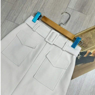 Chân váy công sở Susuclothing CV08 80cm, dáng suông, lót, túi hộp, đai điệu - 204.600₫