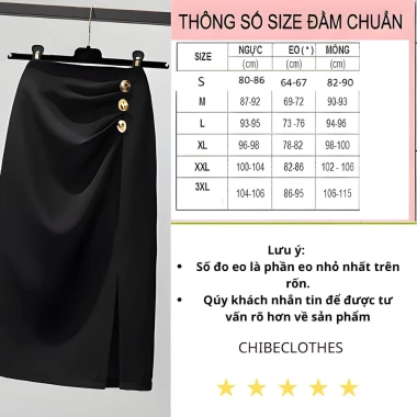 Chân Váy Công Sở Xẻ Tà 3 Cúc - Vitex Cao Cấp, Dáng Dài Ôm Xẻ Dùi, Giá 200.330đ