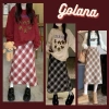 Chân váy dạ caro dáng bút chì midi 3 màu ulzzang, bigsize, giao ngay - chỉ 139k