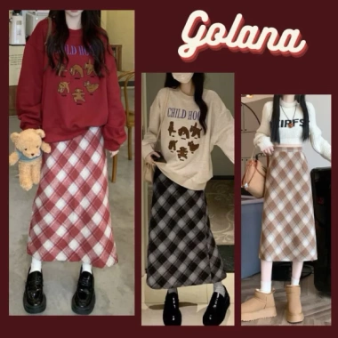 Chân váy dạ caro dáng bút chì midi 3 màu ulzzang, bigsize, giao ngay - chỉ 139k