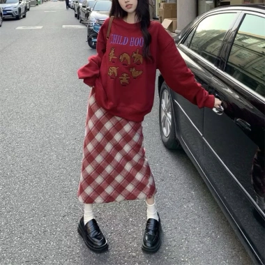Chân váy dạ caro dáng bút chì midi 3 màu ulzzang, bigsize, giao ngay - chỉ 139k 4 Chân váy dạ caro dáng bút chì midi 3 màu ulzzang, bigsize, giao ngay - chỉ 139k 4