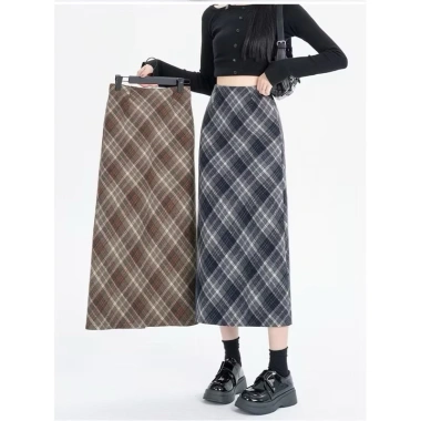 Chân váy dạ caro dáng bút chì midi 3 màu Ulzzang, có bigsize, giảm còn 89.000₫ 5
