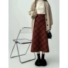 Chân váy dạ caro dáng bút chì midi 3 màu Ulzzang, có bigsize, giảm còn 89.000₫ 6