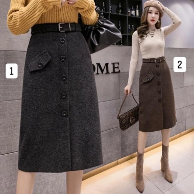 Chân váy dạ công sở đen size L - Giá ưu đãi 295k, giao nhanh 10-12 ngày