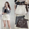 Chân váy da dáng A 2 lớp, lót vải, 3 màu - Giá chỉ 225.000 (TLB#1.001)