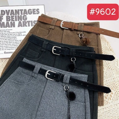 Chân váy dạ dáng chữ A ngắn có quần bảo hộ, belt - QCCC Luccy 9.602 giá 249.000đ
