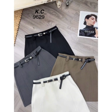 Chân váy dạ dáng chữ A ngắn có quần bảo hộ, belt - QCCC Luccy 9.602 giá 249.000đ