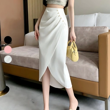 Chân váy dài bút chì ôm cạp chéo đính hạt ngọc OXATYL V25 - Giá chỉ 195.000₫