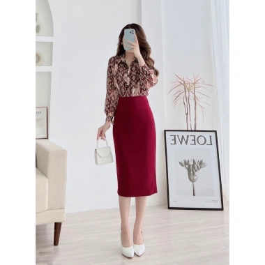 Chân váy dài bút chì ôm nhẹ BC68: Lót lưng cao, thiết kế basic, chỉ 193k