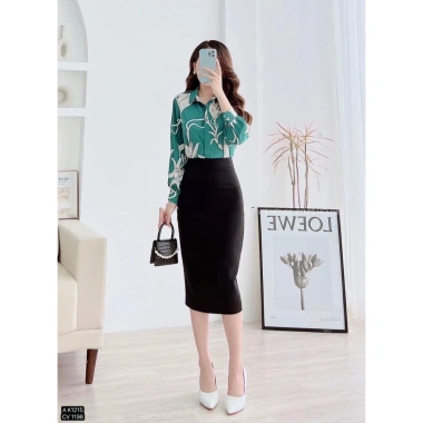 Chân váy dài bút chì ôm nhẹ BC68: Lót lưng cao, thiết kế basic, chỉ 193k
