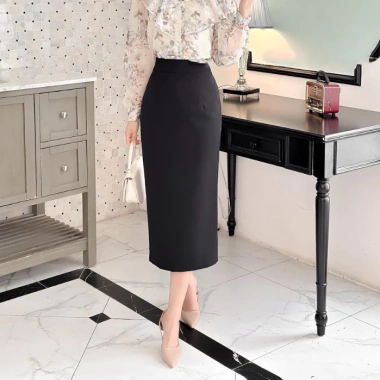 Chân váy dài bút chì ôm nhẹ BC68: Lót lưng cao, thiết kế basic, chỉ 193k