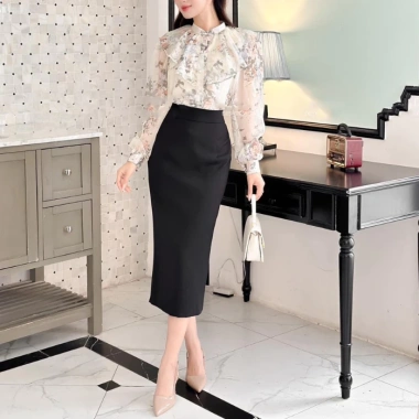 Chân váy dài bút chì ôm nhẹ BC68: Lót lưng cao, thiết kế basic, chỉ 193k