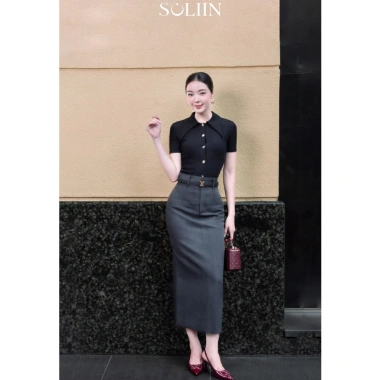 Chân Váy Dài Bút Chì Tôn Eo SOLIIN Thời Trang Công Sở Thanh Lịch Giá Giảm 617k 2