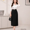 Chân váy dài công sở OXATYL V56 ép mùng cao cấp dáng xuông tặng đai 215.000₫