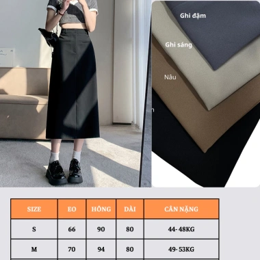 Chân váy dài công sở OXATYL V56 ép mùng cao cấp dáng xuông tặng đai 215.000₫ 5