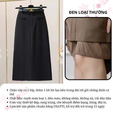 Chân váy dài công sở OXATYL V56 ép mùng cao cấp dáng xuông tặng đai 215.000₫ 10