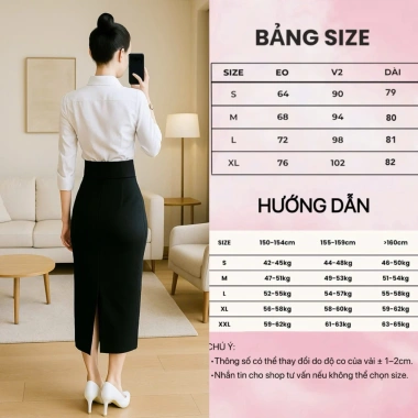 Chân Váy Dài CVD04 Dáng Ôm Công Sở Sang Trọng Xẻ Sau Thiết Kế Cách Điệu 285.000₫ 2