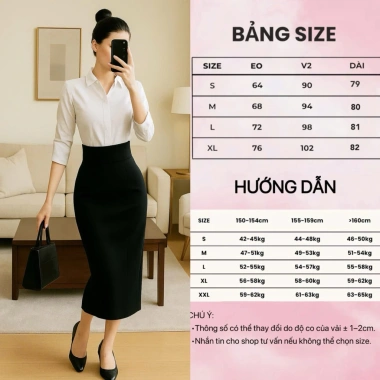 Chân Váy Dài CVD04 Dáng Ôm Công Sở Sang Trọng Xẻ Sau Thiết Kế Cách Điệu 285.000₫ 3