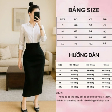Chân Váy Dài CVD04 Dáng Ôm Công Sở Sang Trọng Xẻ Sau Thiết Kế Cách Điệu 285.000₫ 4