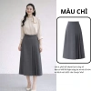 Chân váy dài dáng A xếp ly OXATYL V90 – Mặc đi làm công sở, màu đen/nâu, giảm còn 225k 10