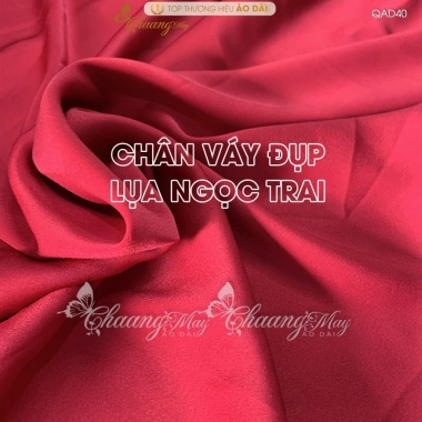 Chân váy đầm đụp áo dài cách tân lụa Ngọc Satin xòe rộng tiệc QAD40 giá 307.627 VND