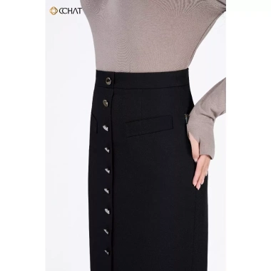 Chân Váy Dáng Ôm Bút Chì Nẹp Cúc - Tuytsi Cao Cấp 24CDS2.041OT Giá 299.000 VND