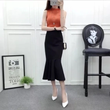 Chân Váy Đuôi Cá Bút Chì Dài 70cm Cáumi70 - Thun Co Giãn, Giá Ưu Đãi 173k