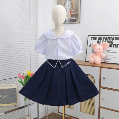 Chân váy học sinh bé gái cấp 1-2 cotton lụa mềm, kèm quần bảo hộ, giá 84.590₫ Chân váy học sinh bé gái cấp 1-2 cotton lụa mềm, kèm quần bảo hộ, giá 84.590₫