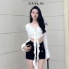 Chân váy jean KAYLIN ngắn túi hộp phối belt phong cách N1.961 – Giá chỉ 450.000đ