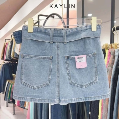 Chân váy jean KAYLIN ngắn túi hộp phối belt phong cách N1.961 – Giá chỉ 450.000đ 7