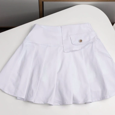 Chân Váy Kaki Bé Gái Xòe Xếp Ly Co Giãn Mềm Mát, Quần Chip, Váy Xinh Đi Học và Chơi 2