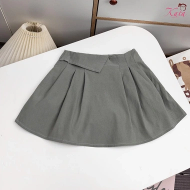 Chân Váy Kaki Bé Gái Xòe Xếp Ly Co Giãn Mềm Mát, Quần Chip, Váy Xinh Đi Học và Chơi 8