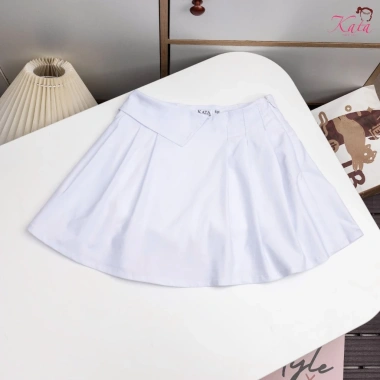 Chân Váy Kaki Bé Gái Xòe Xếp Ly Co Giãn Mềm Mát, Quần Chip, Váy Xinh Đi Học và Chơi 10