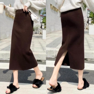 Chân váy len bút chì dài chuẩn Quảng Châu, giá chỉ 199k, phong cách thanh lịch 5