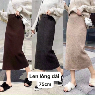 Chân váy len bút chì xẻ sau dài 75cm - Giá chỉ 168.000đ, khuyến mãi hấp dẫn 6